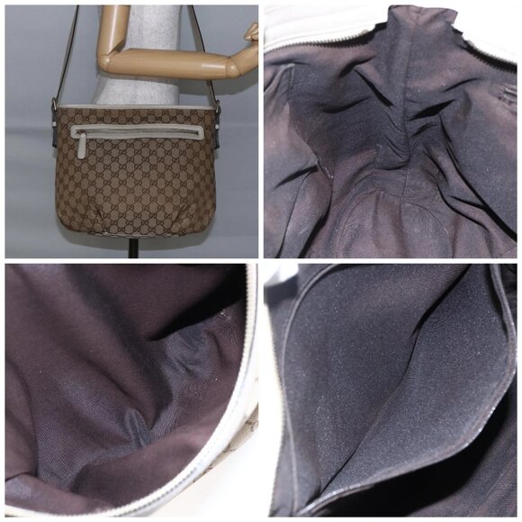 GUCCI GG Canvas Shoulder Bag outlet Beige Auth - Picture 16 of 16